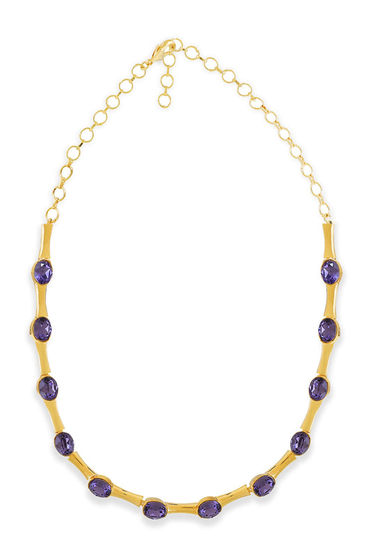 Gold Plated Purple Choker 