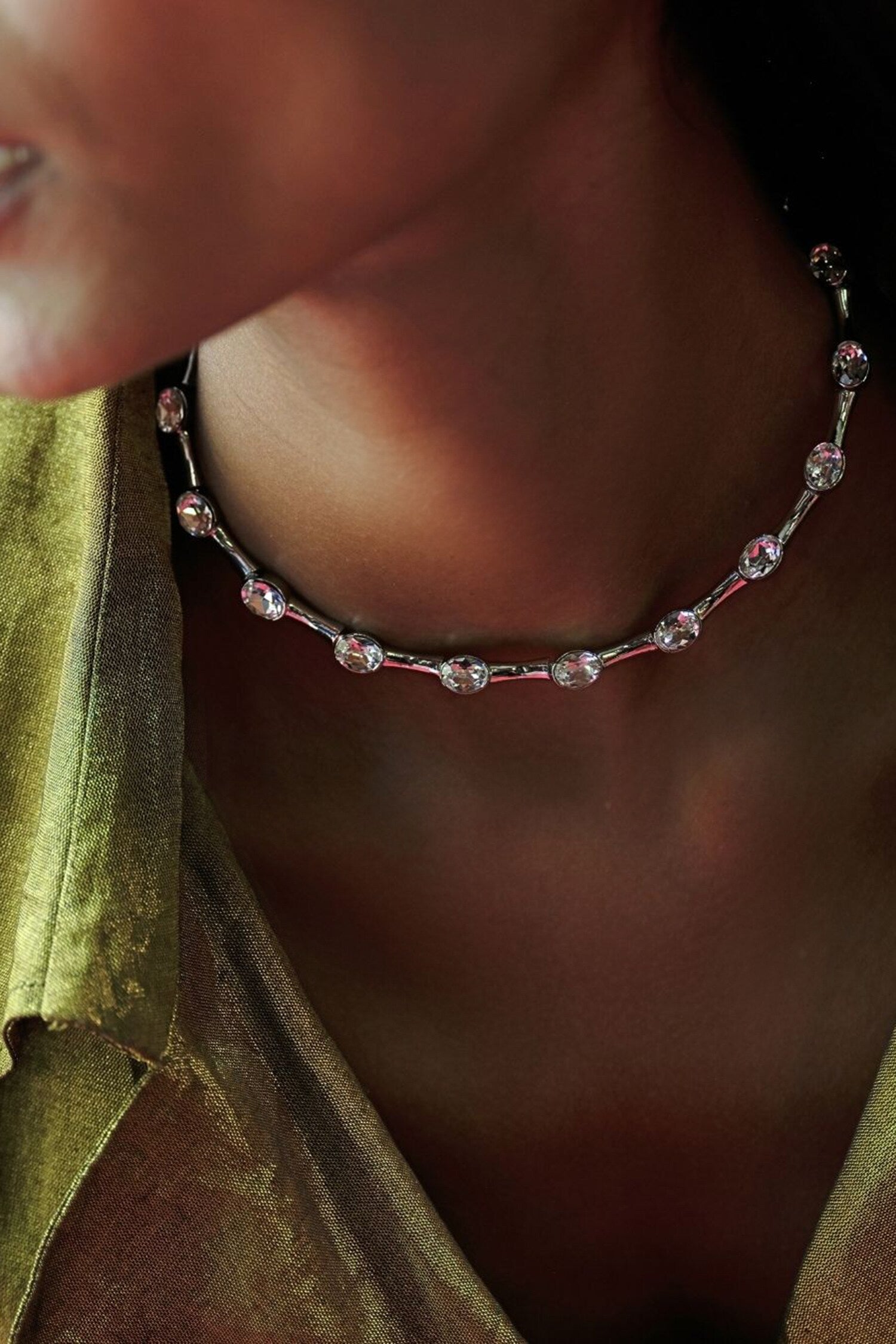 Designer Choker With Silver Plating 