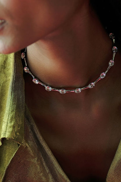 Designer Choker With Silver Plating 