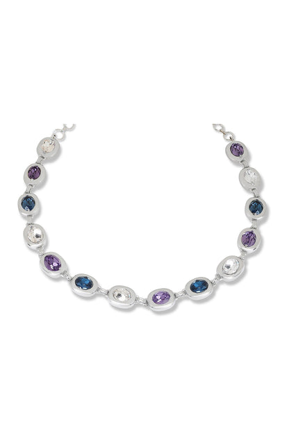 Designer Blue & Silver Choker 