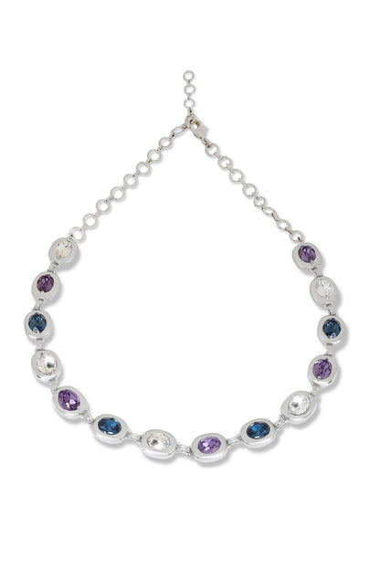 Designer Blue & Silver Choker 