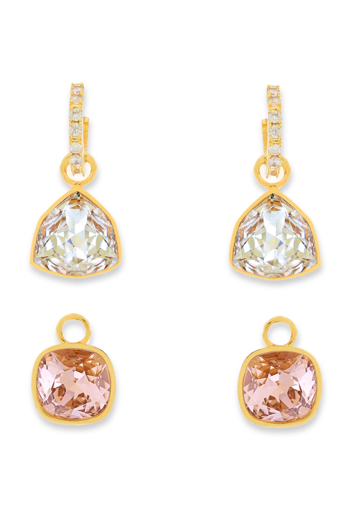 Multi Color Gold Plated Earrings 