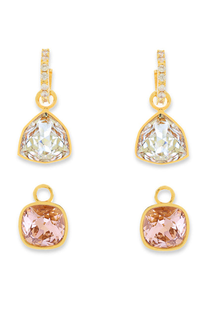 Multi Color Gold Plated Earrings 