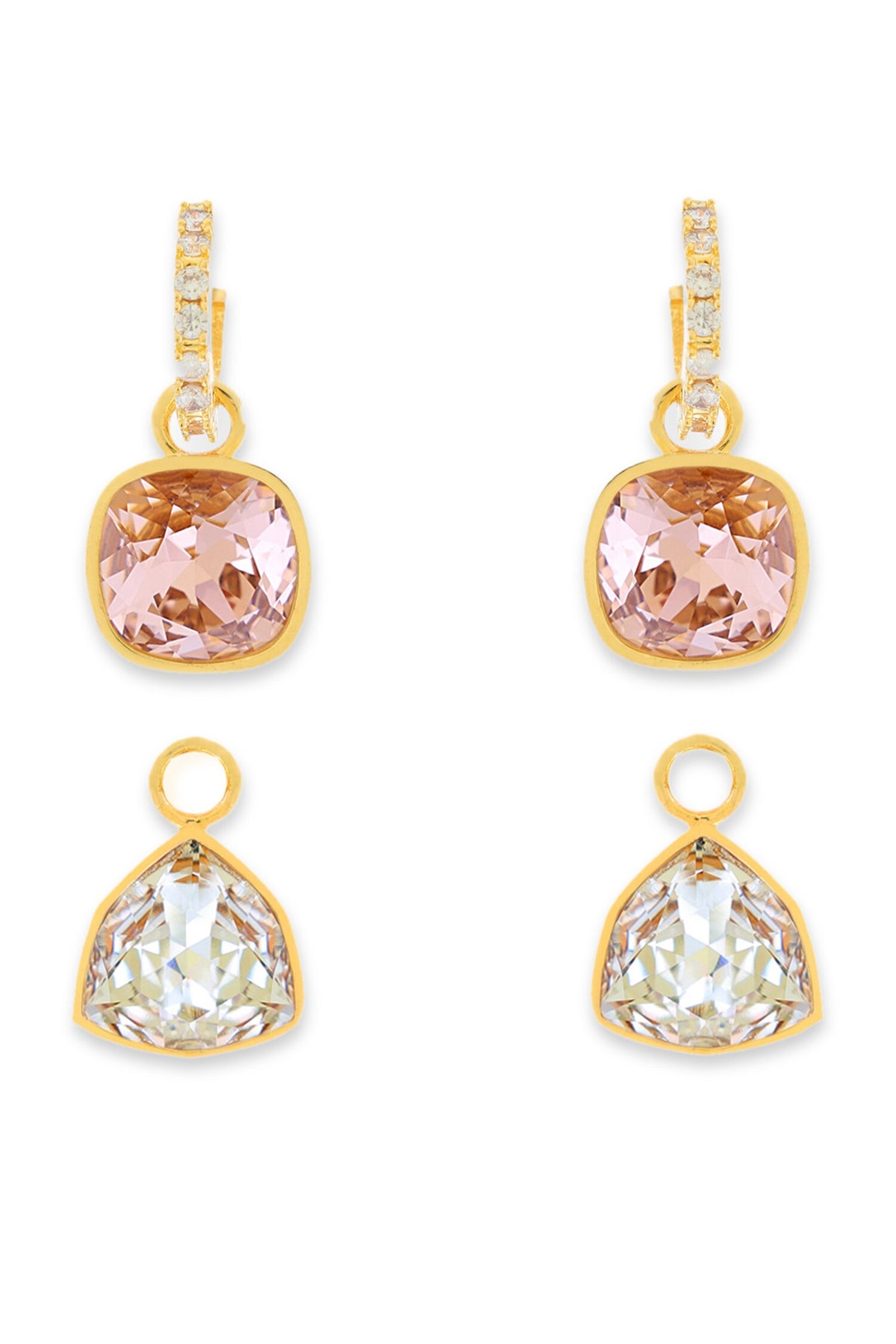 Multi Color Gold Plated Earrings 