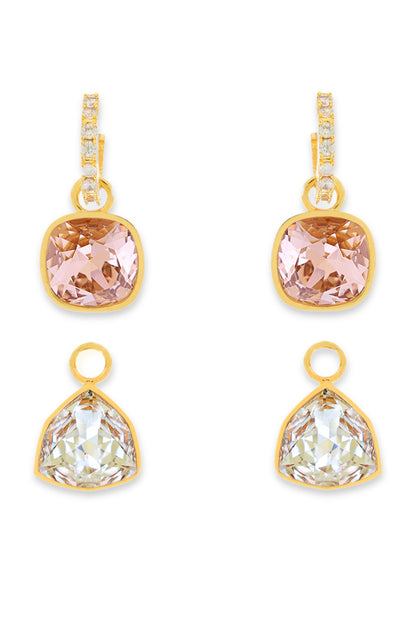 Multi Color Gold Plated Earrings 