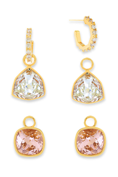 Multi Color Gold Plated Earrings 