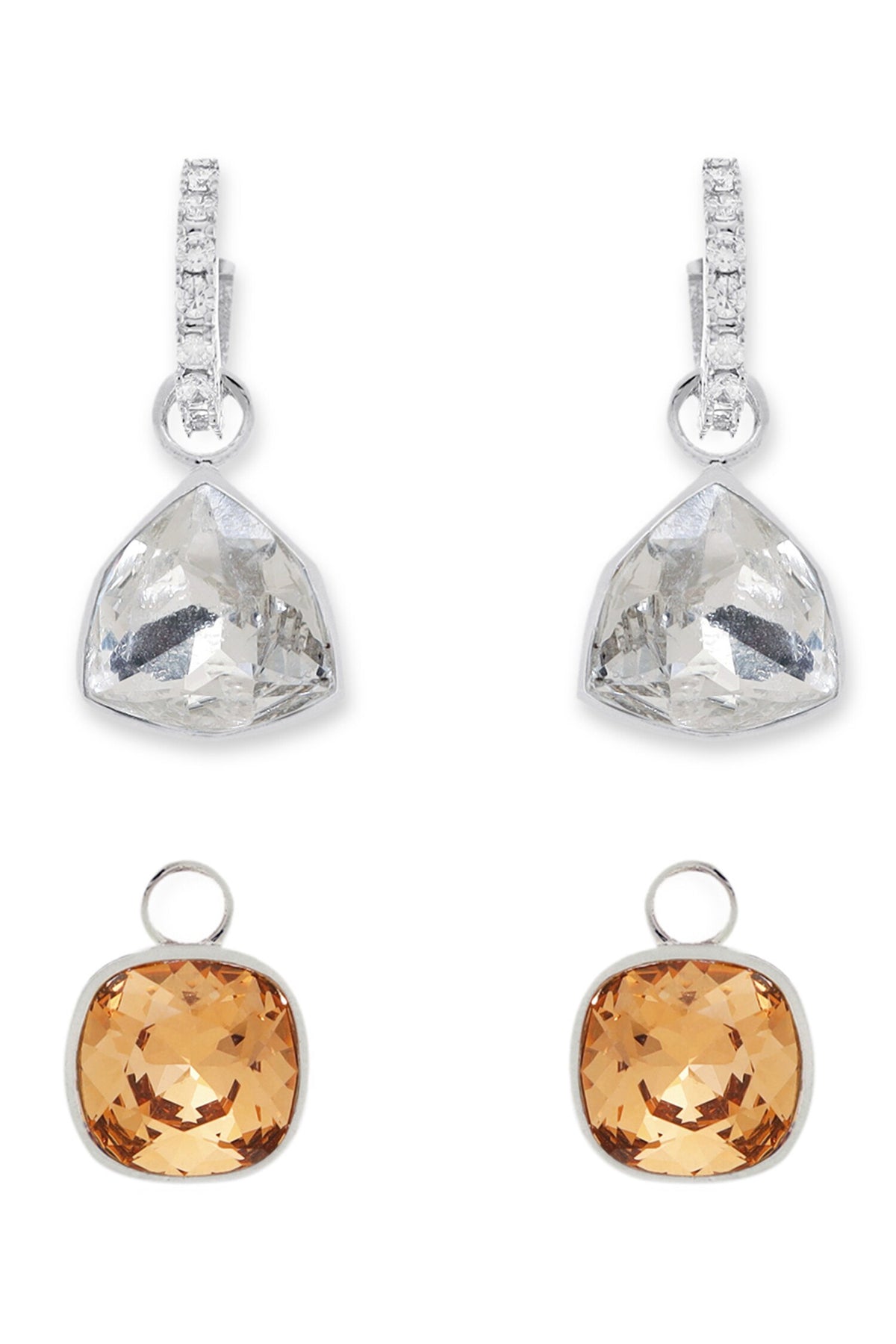 Designer Silver Multi-Color Earrings 