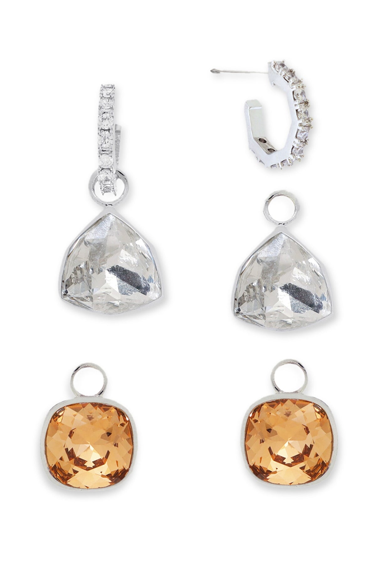 Designer Silver Multi-Color Earrings 