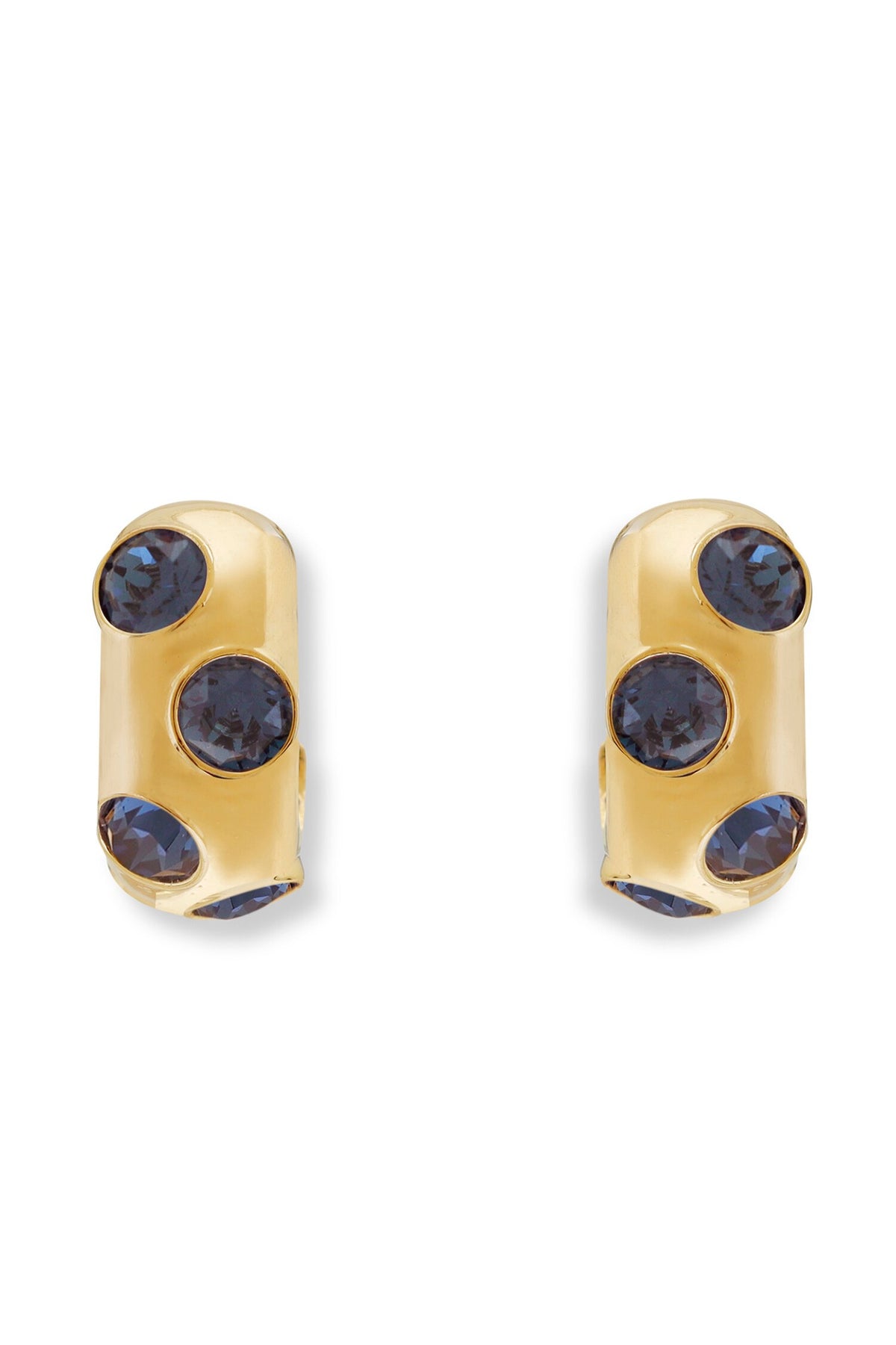 Gold Plated Blue Stone Earrings 