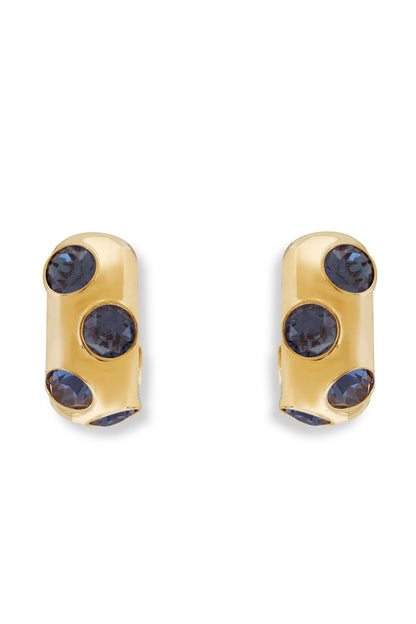 Gold Plated Blue Stone Earrings 