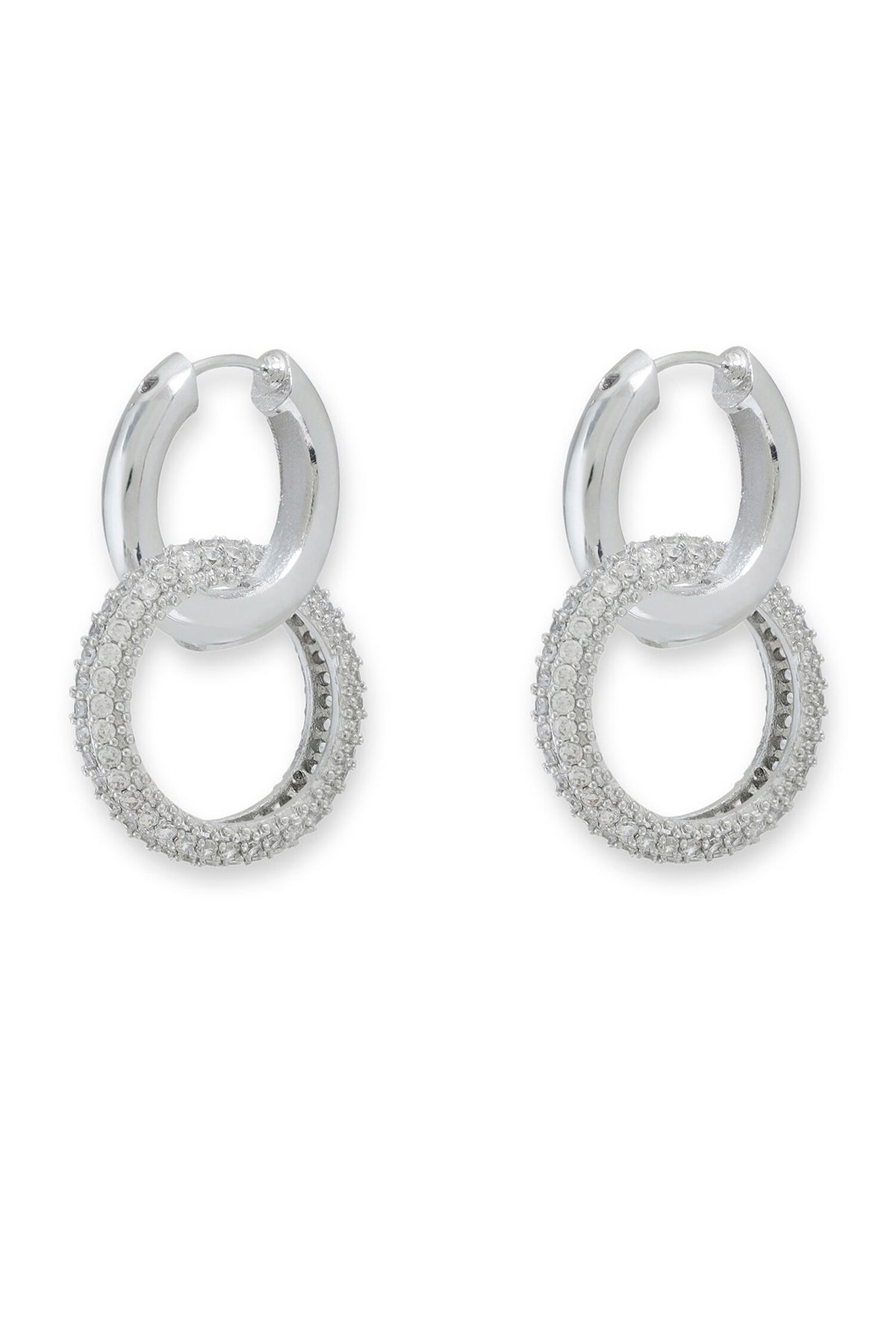 Designer Silver Plated Hoop Earrings 