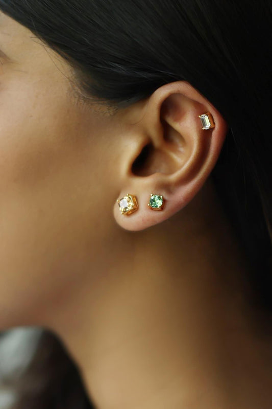 Multi Color Gold Plated Earrings Set 