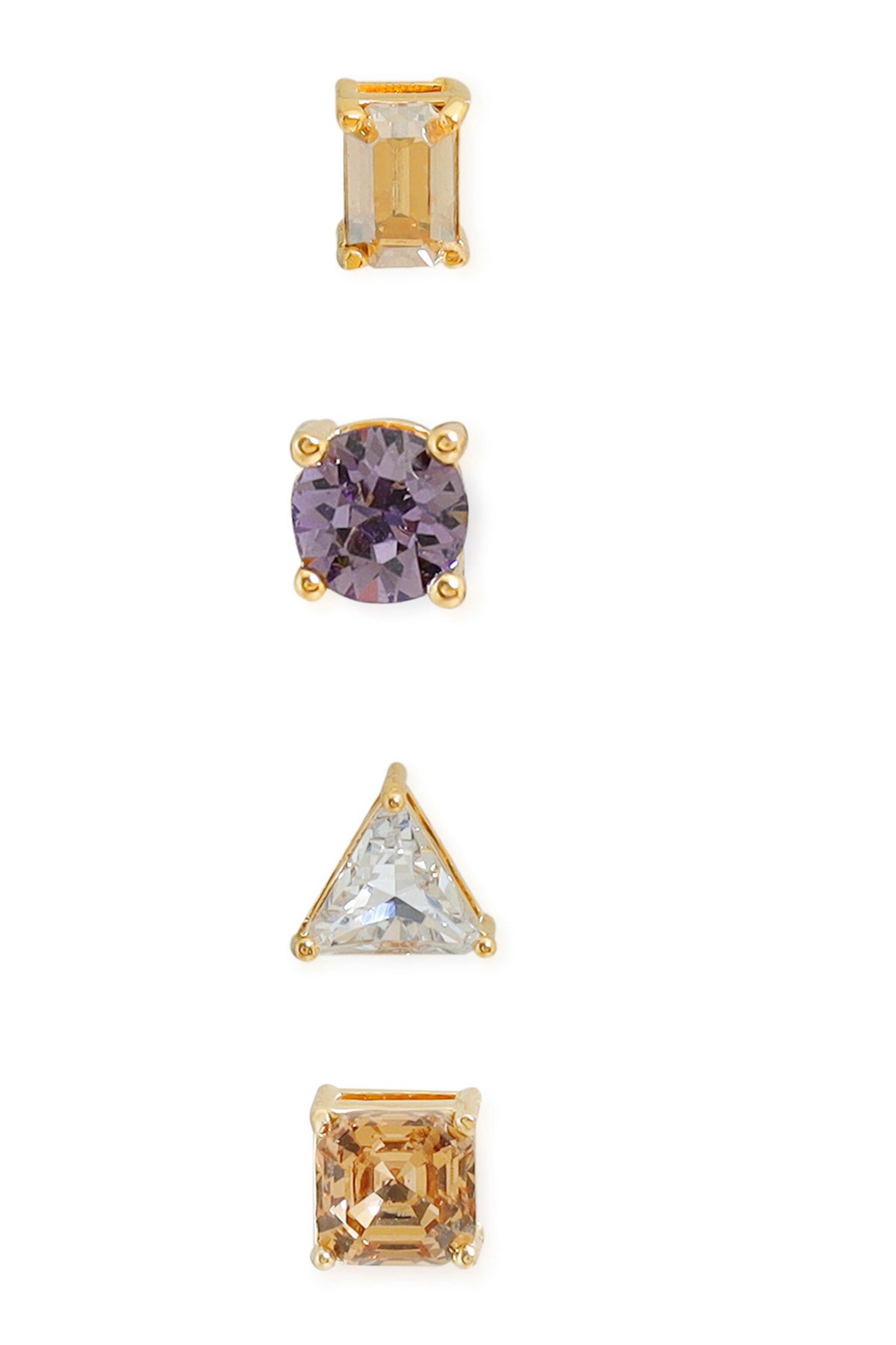 Multi Color Stud Earrings Set 