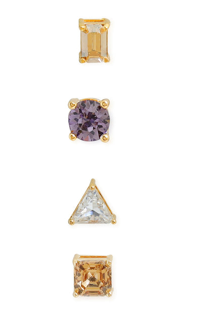 Multi Color Stud Earrings Set 