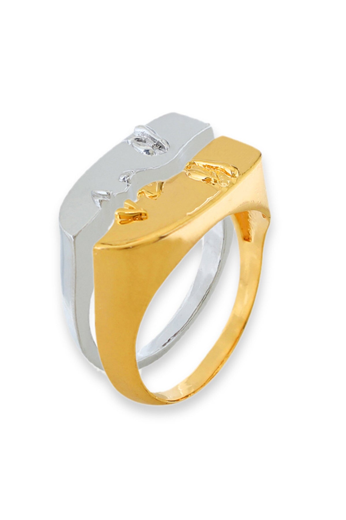 Designer Gold & Silver Plated Ring 