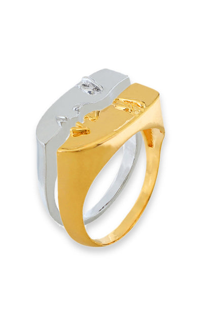 Designer Gold & Silver Plated Ring 