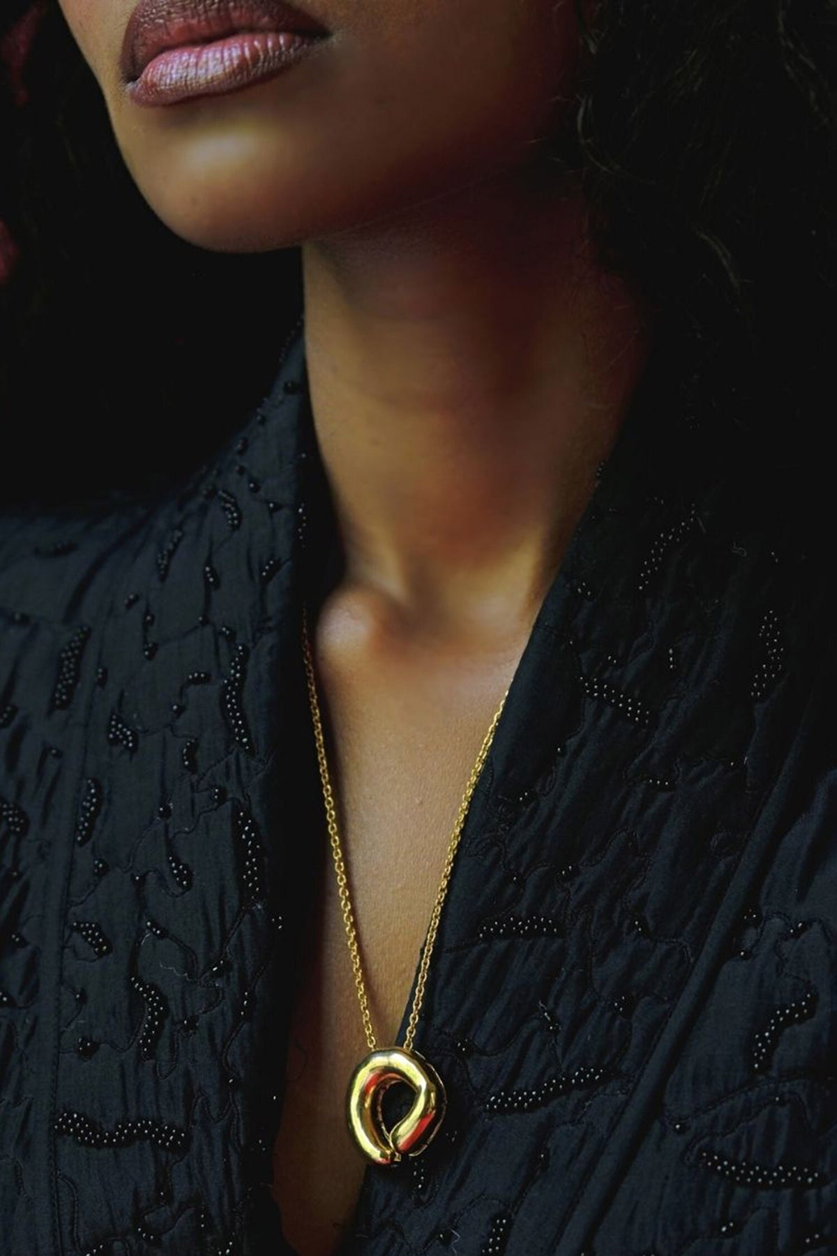 Golden Pendant Necklace 