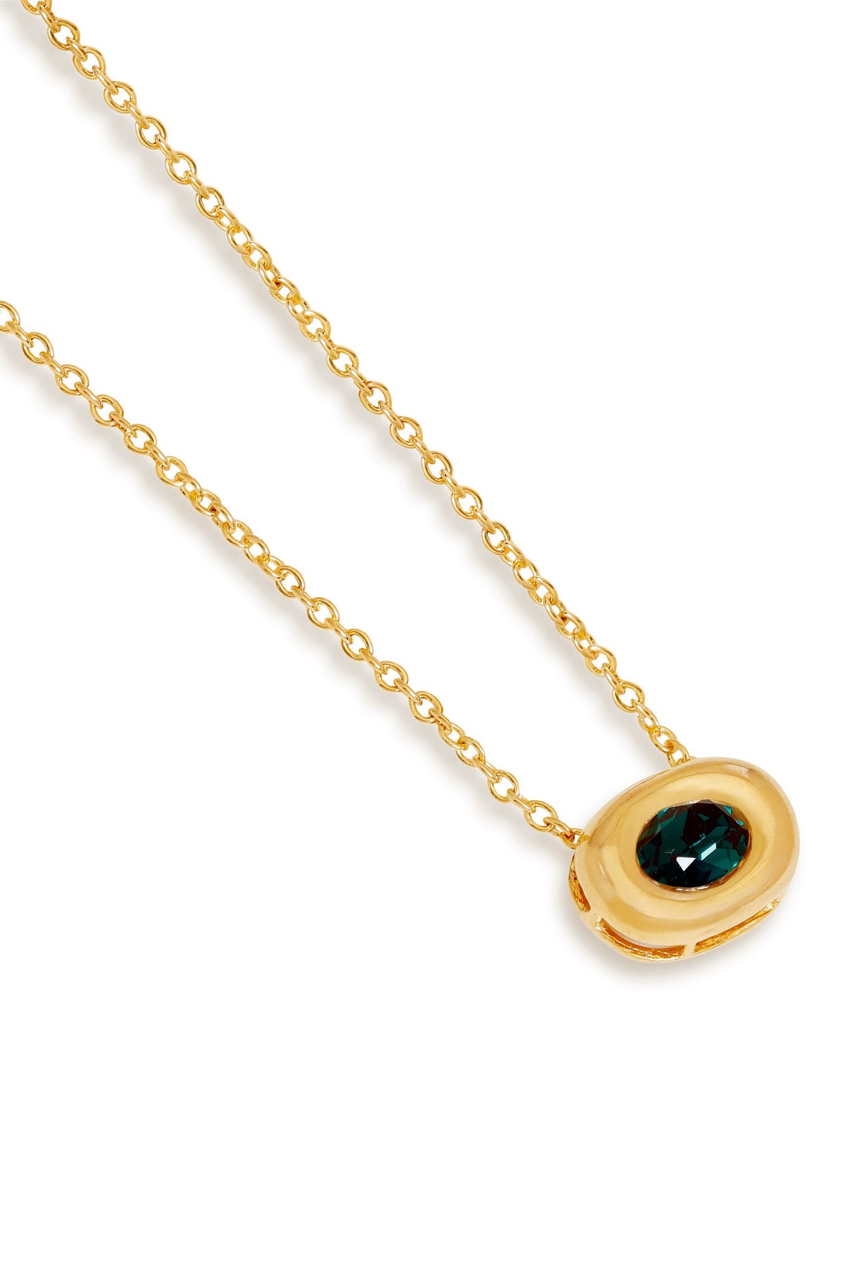 Green Gemstone Pendant Necklace 