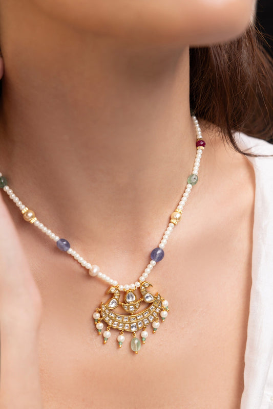 Celesti Gold Finish Necklace 