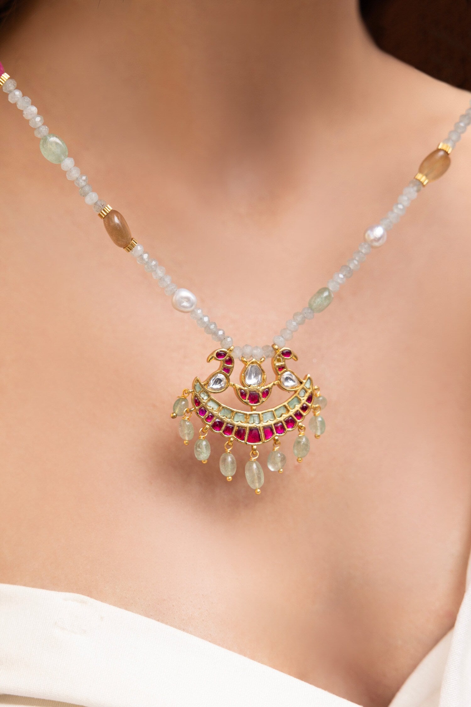 Amaira Gold Finish Necklace 