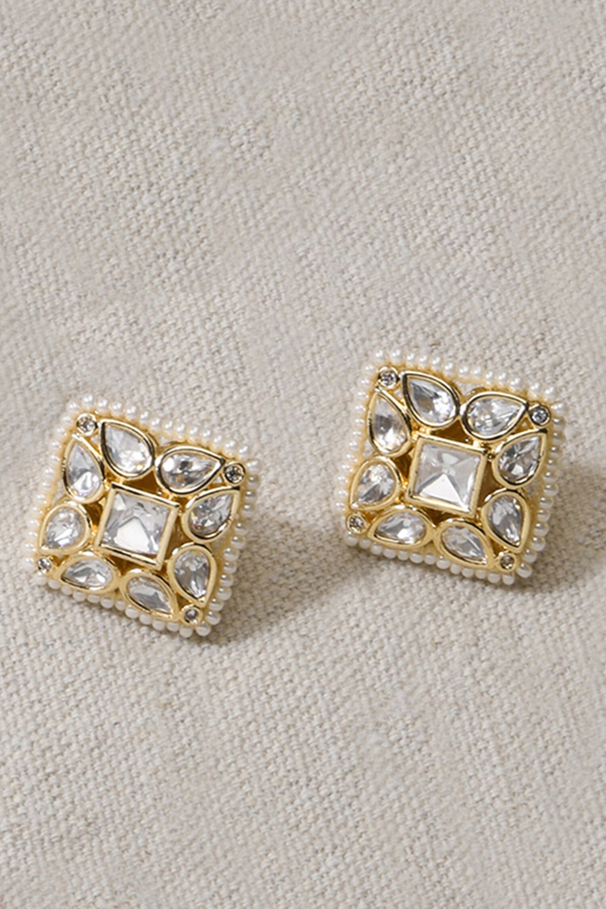 Kundan Keshi Gold Earrings 