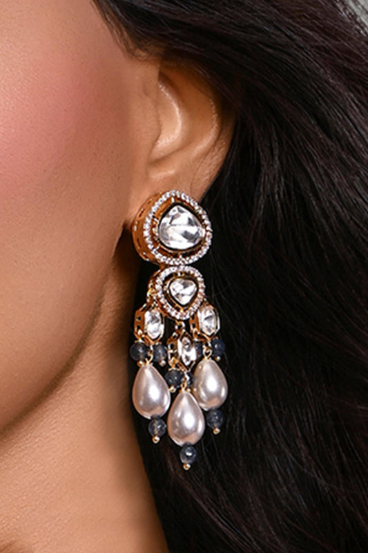 Kundan Harmony Gold Finish Earrings 