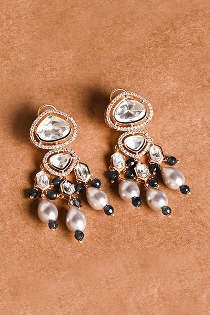 Kundan Harmony Gold Finish Earrings 