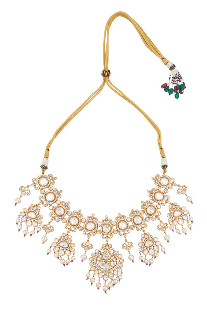 Kundan Ruby Pink Jewelry Set 