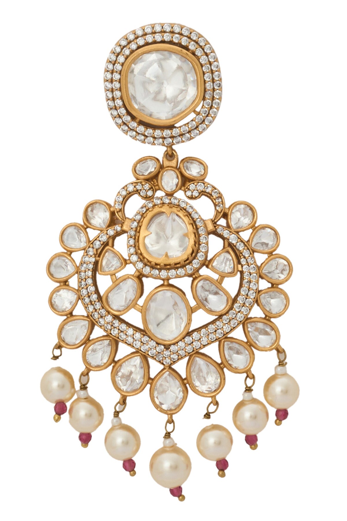 Kundan Ruby Pink Jewelry Set 