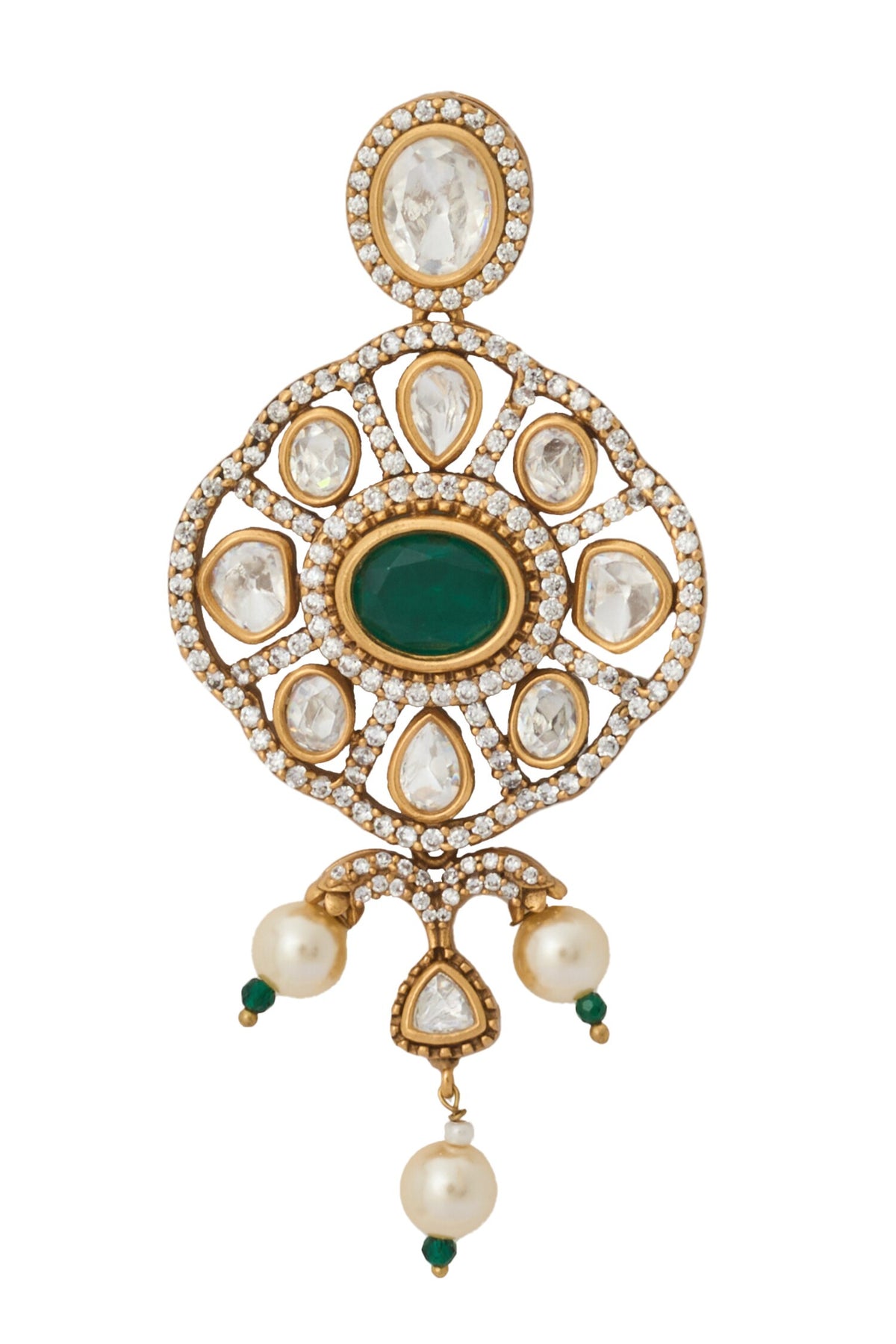 Kundan Green Necklace Set 