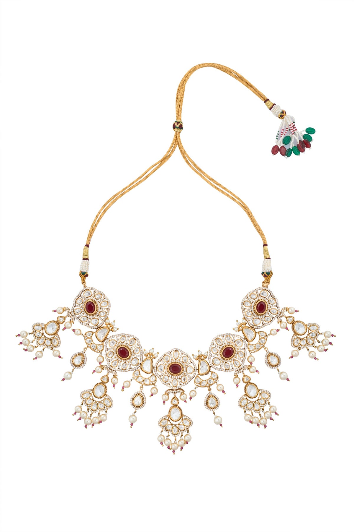 Ruby Red Kundan Jewelry Set 