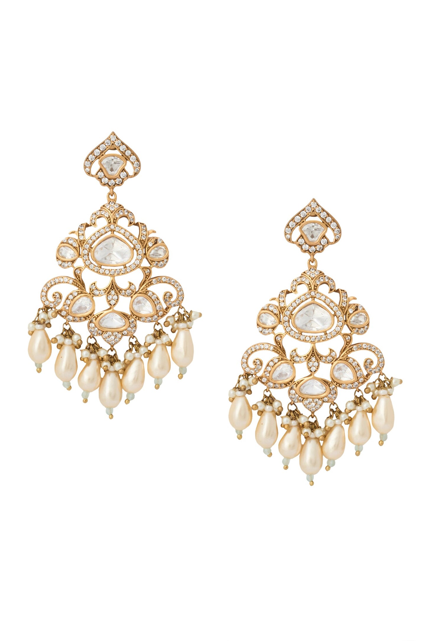 Mint Kundan Necklace & Earring Set 