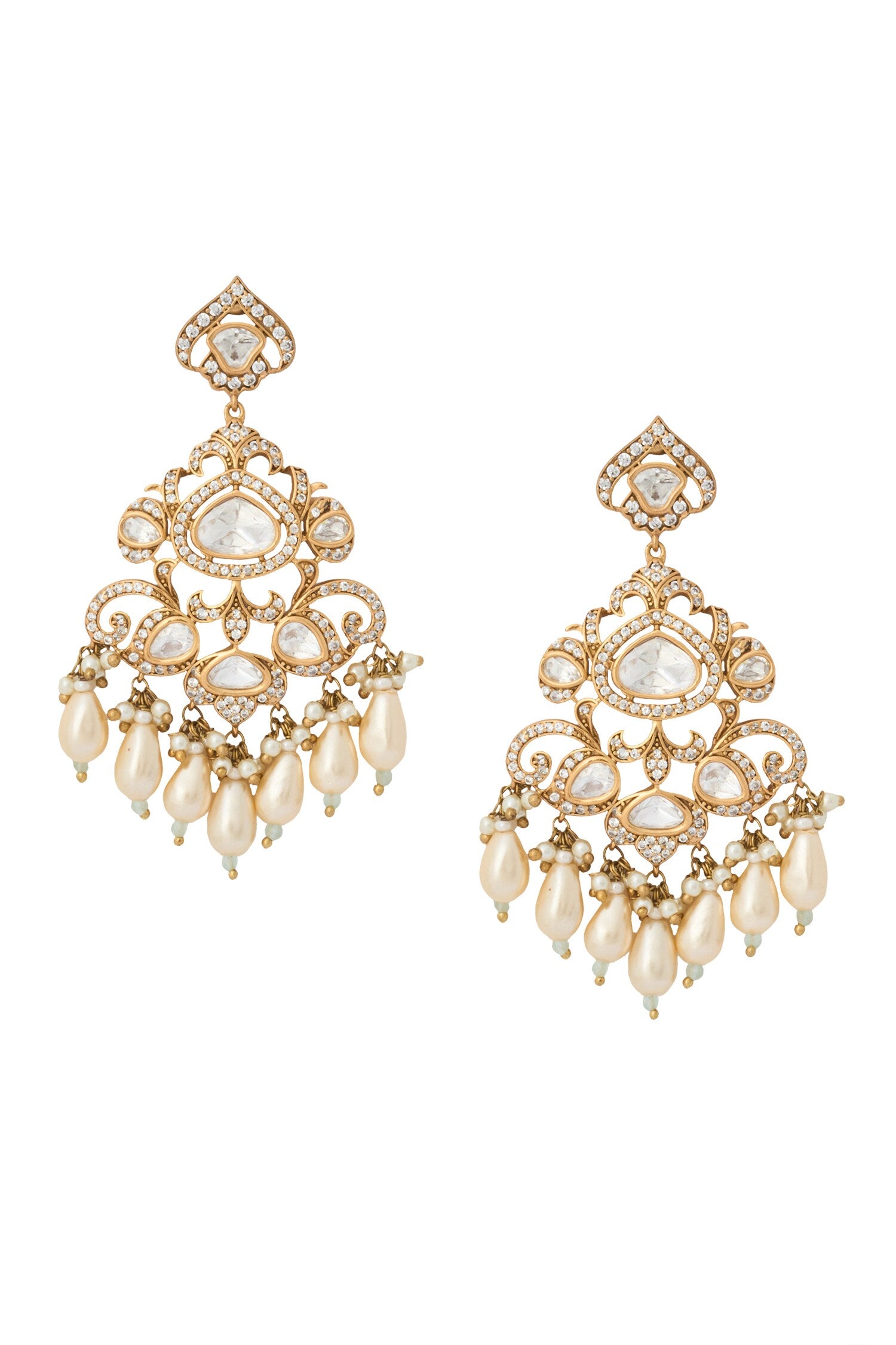 Mint Kundan Necklace & Earring Set 