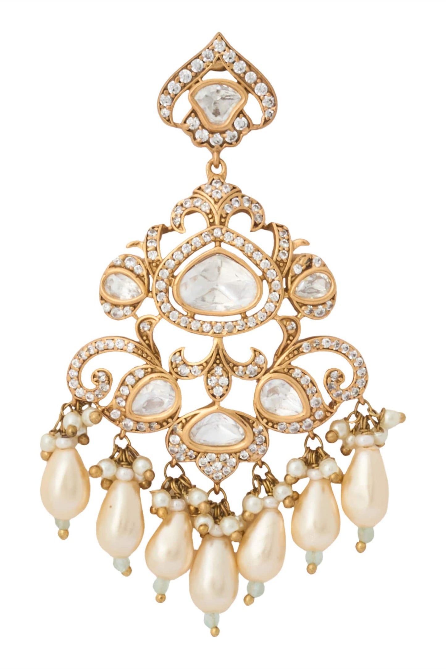 Mint Kundan Necklace & Earring Set 