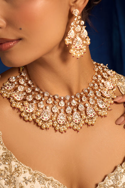 Kundan Jewelry Set with Maangtikka 