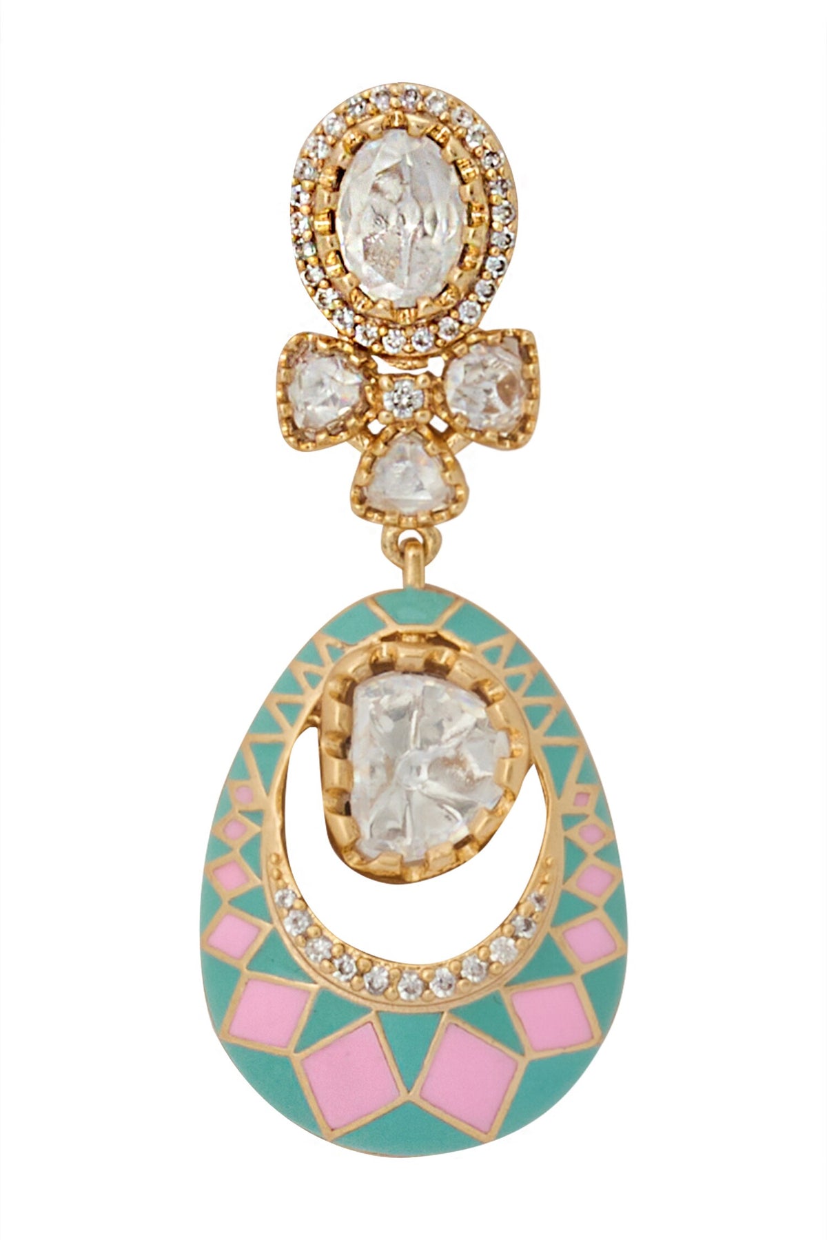 Kundan Pink & Green Necklace Set 