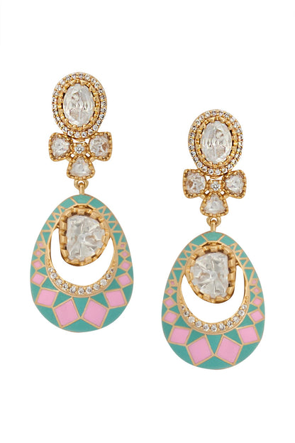Kundan Pink & Green Necklace Set 