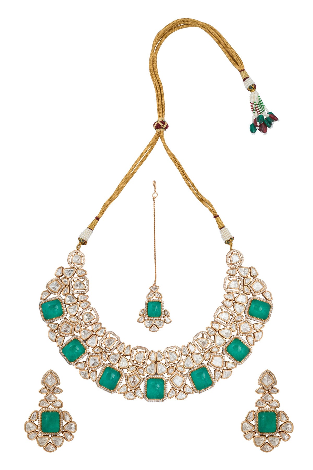 Kundan Mint Green Jewelry Set 