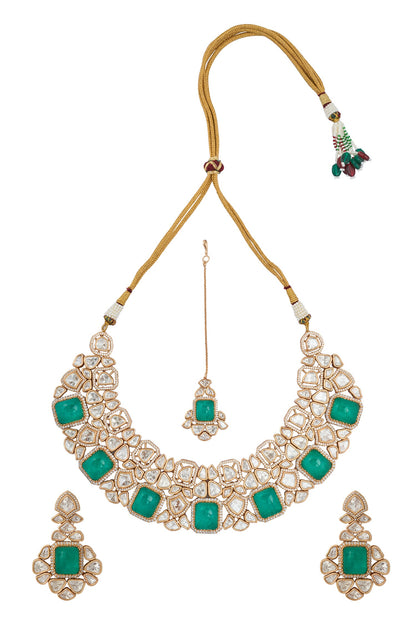 Kundan Mint Green Jewelry Set 