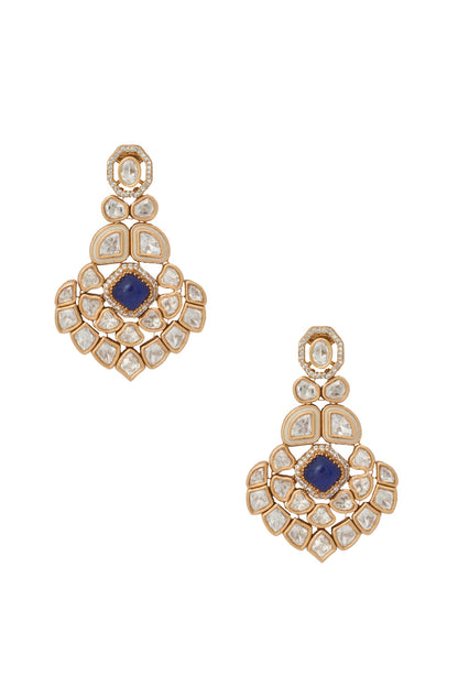 Kundan Blue Necklace Set 