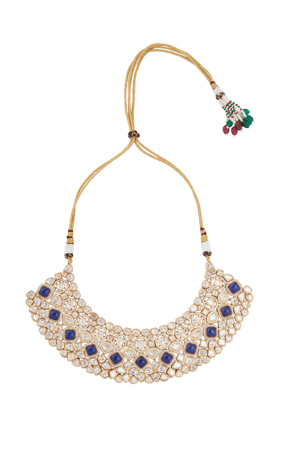 Kundan Blue Necklace Set 
