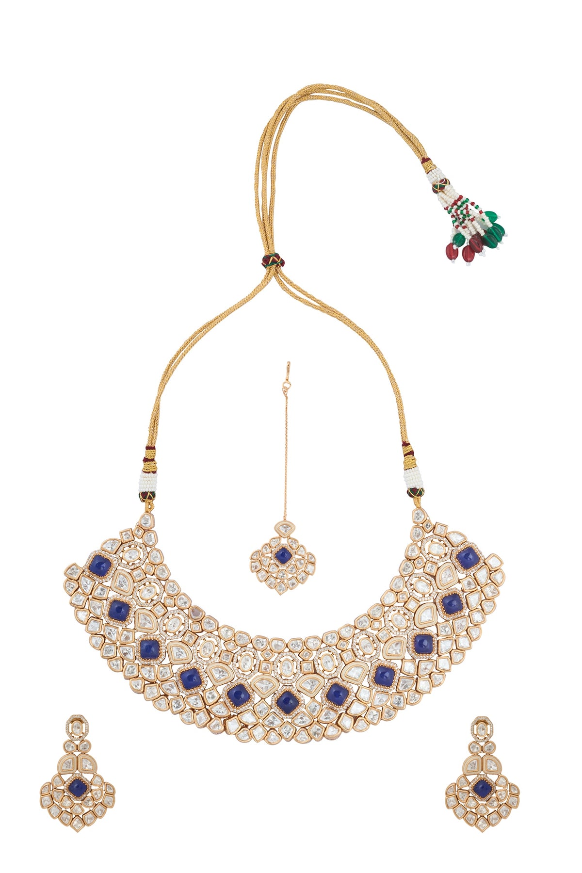 Kundan Blue Necklace Set 
