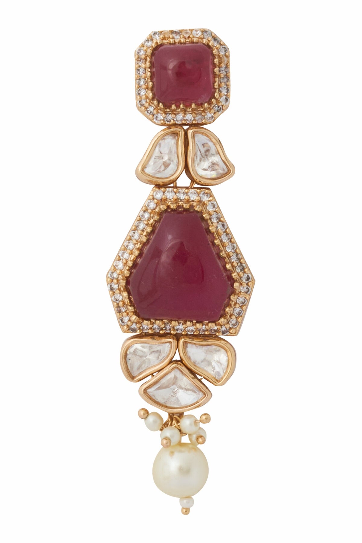 Kundan Rani Pink Necklace & Earring Set 