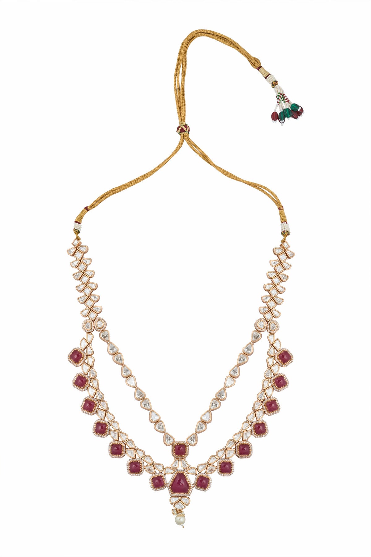 Kundan Rani Pink Necklace & Earring Set 
