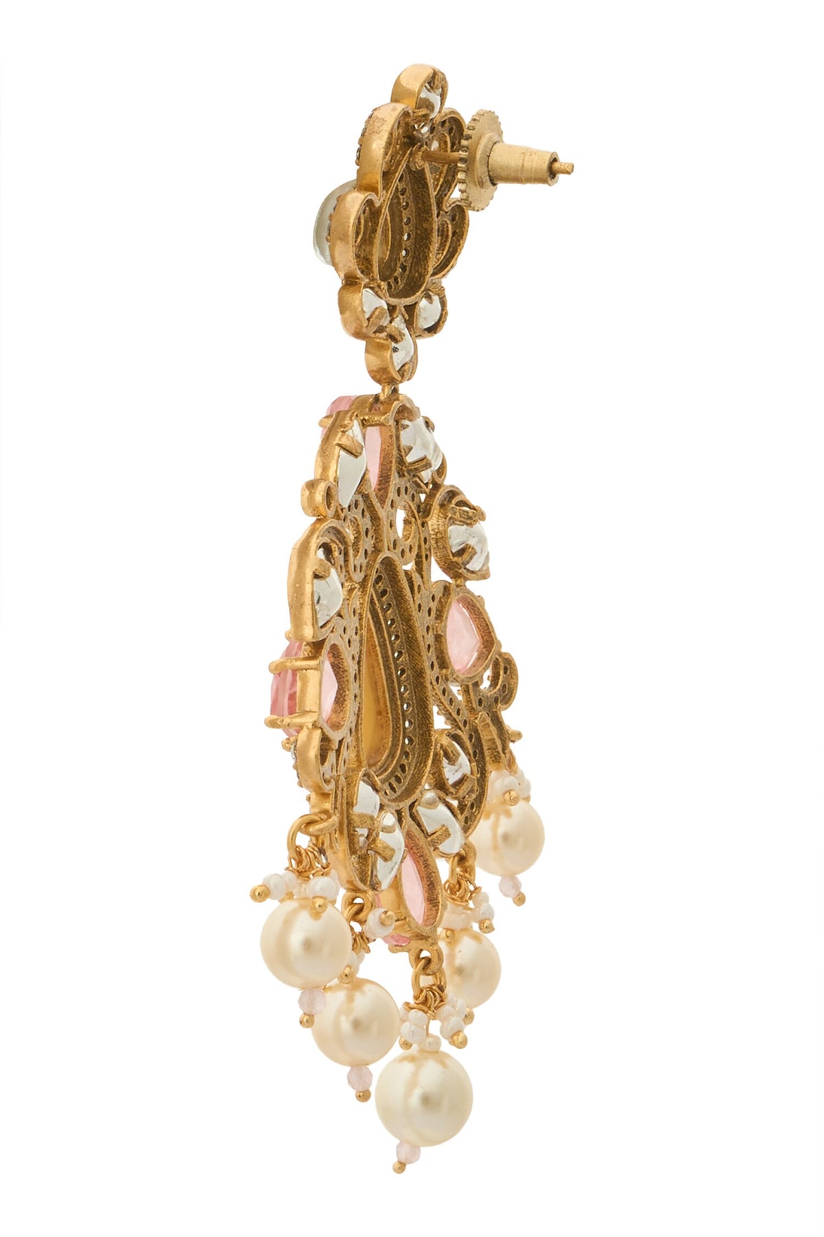 Kundan Pink Earrings 