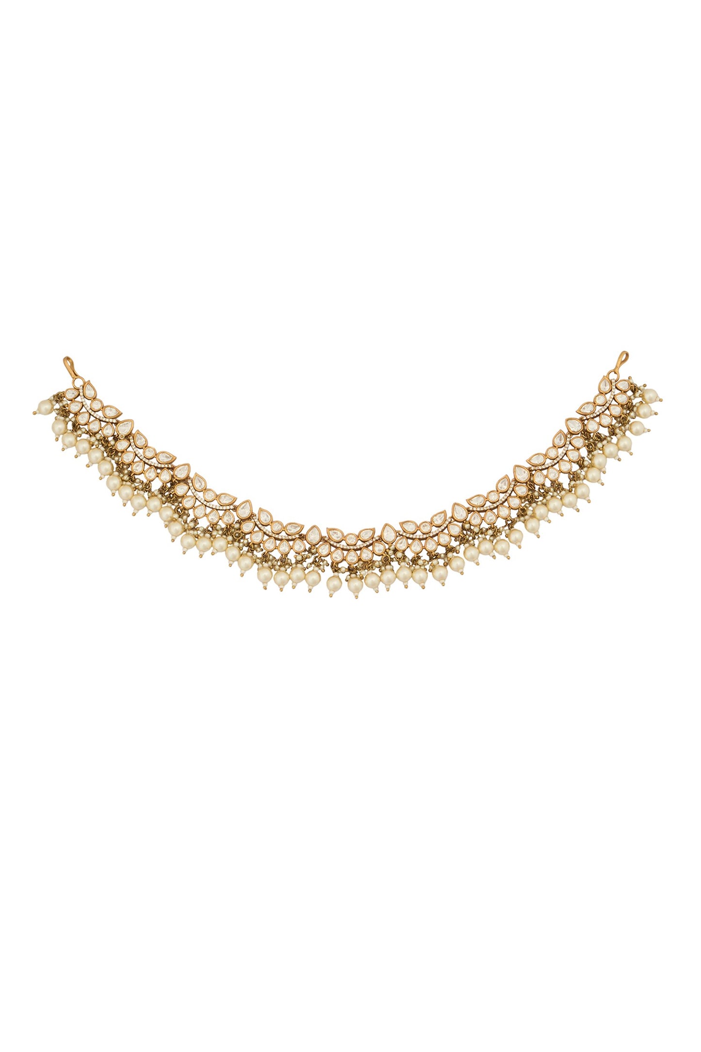 Kundan White Brass Mathapatti 