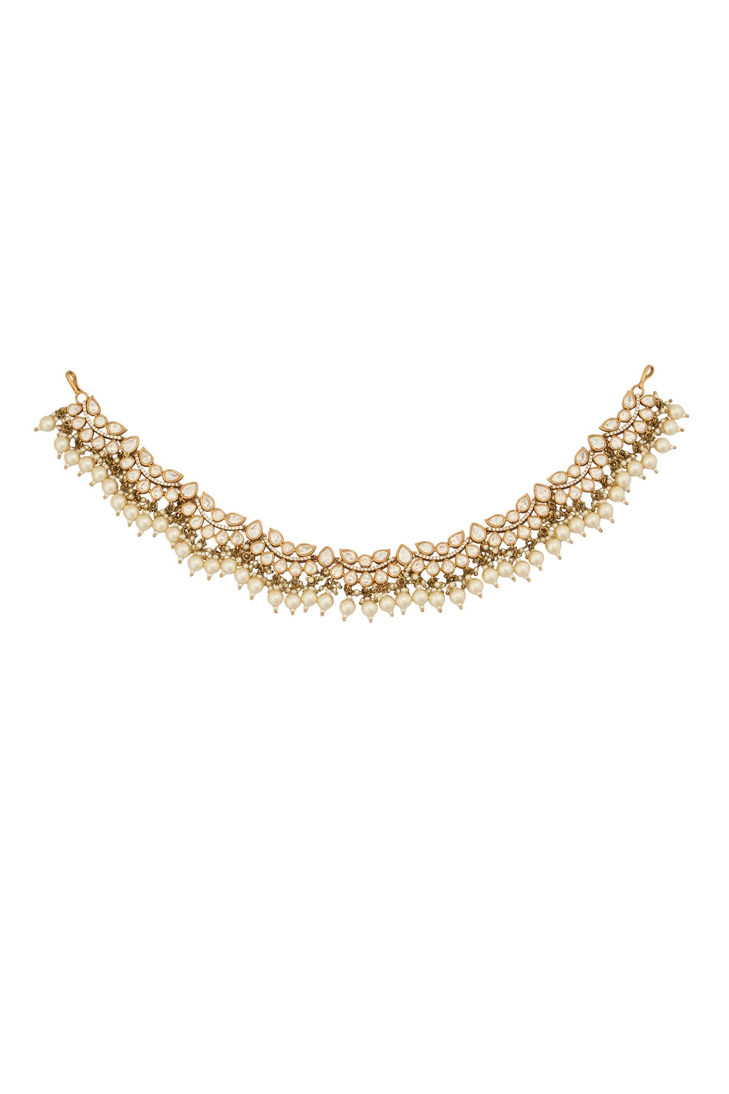 Kundan White Brass Mathapatti 