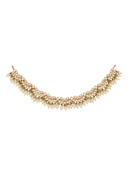 Kundan White Brass Mathapatti 