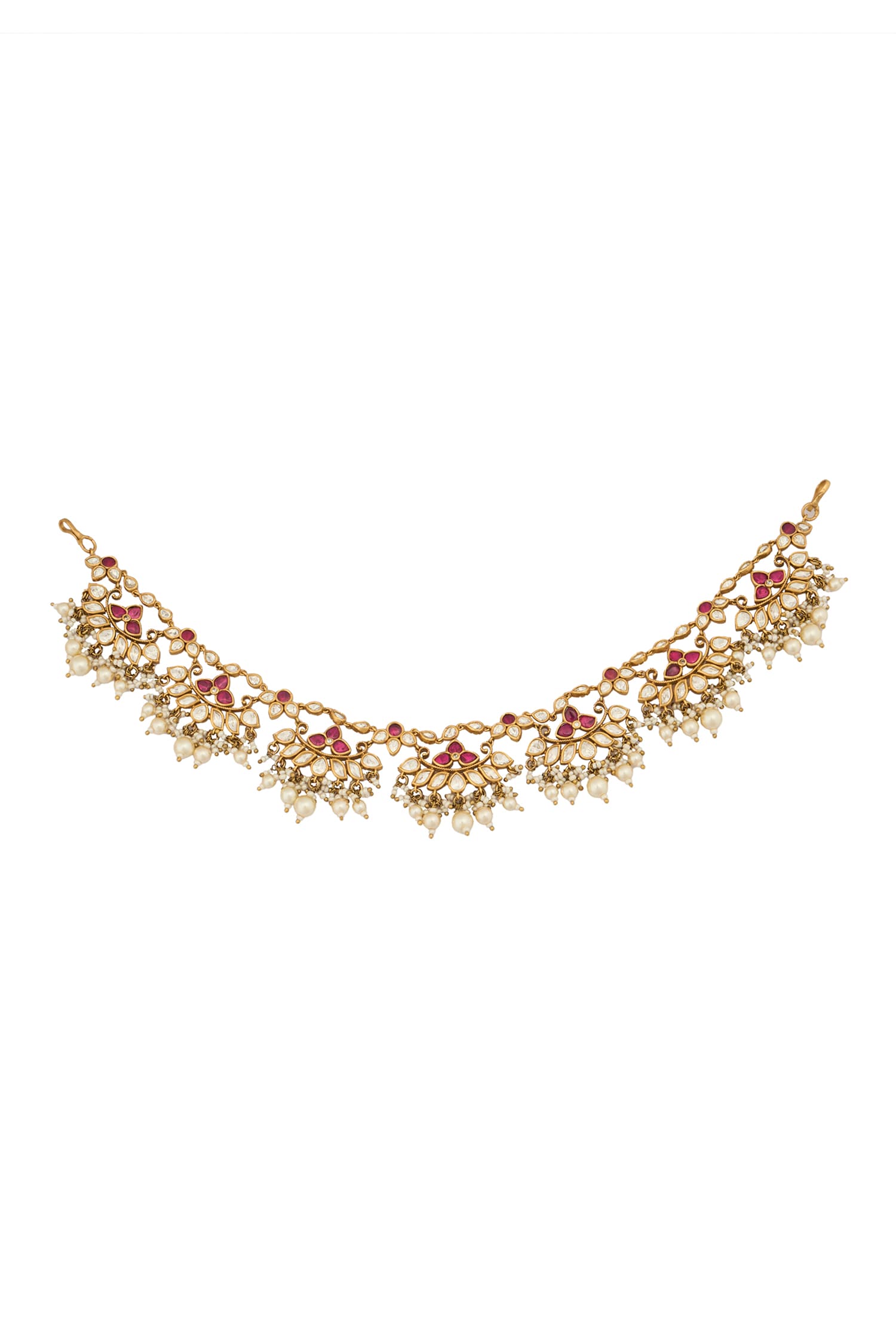 Kundan Ruby Pink Mathapatti 