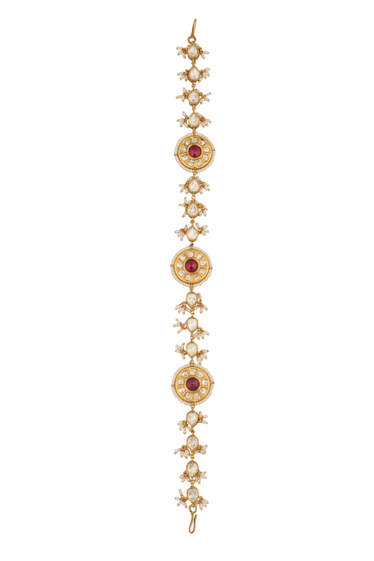 Ruby Kundan Brass Mathapatti 
